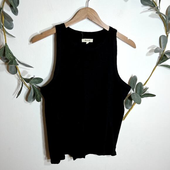 Madewell Black High Neck Tank - Picture 1 of 4